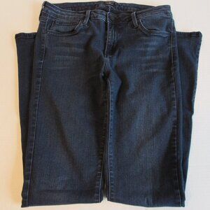 Just Black Dark Wash Denim Boot Cut Denim Low Rise Stretch Blue Jeans Size 30